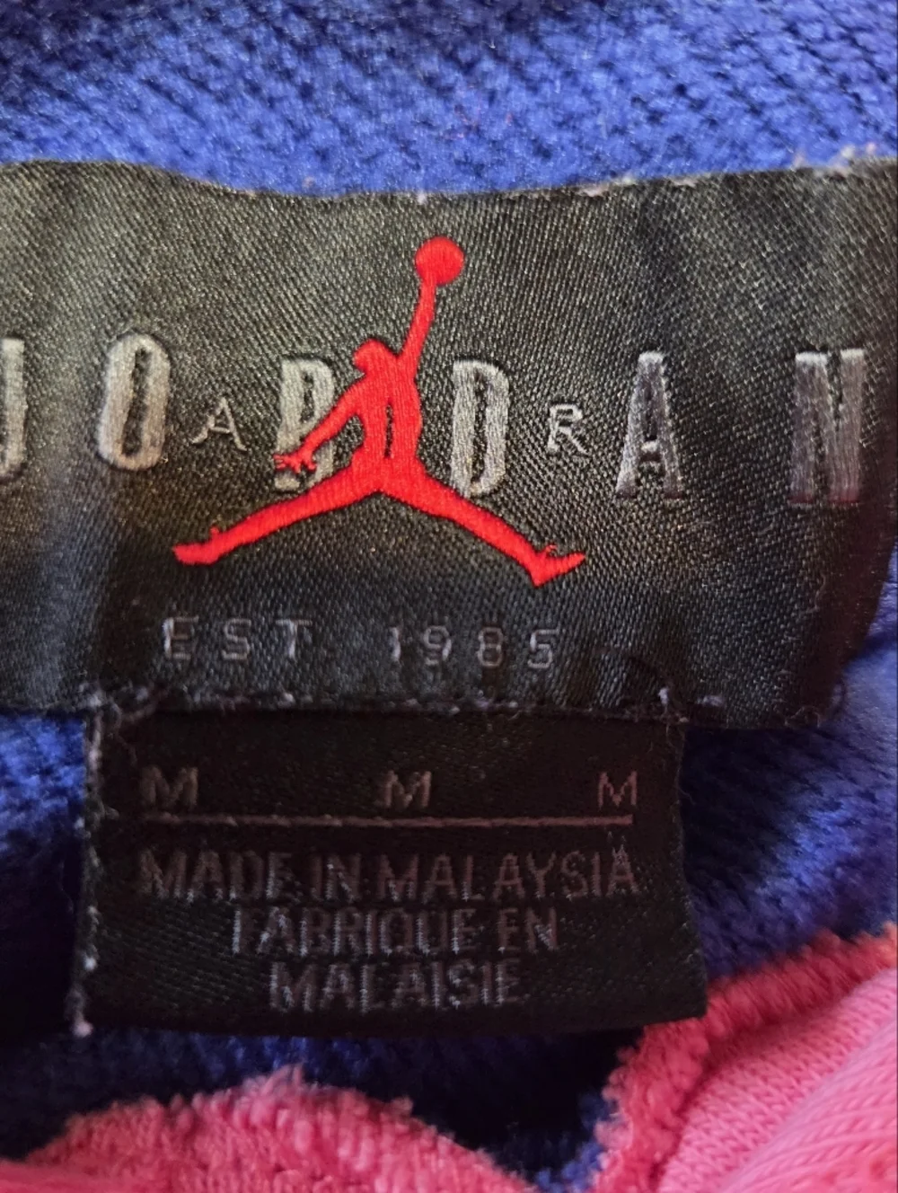 Nike Jordan Multicolor Graphic Pullover Hoodie - Blue, P. Sz M